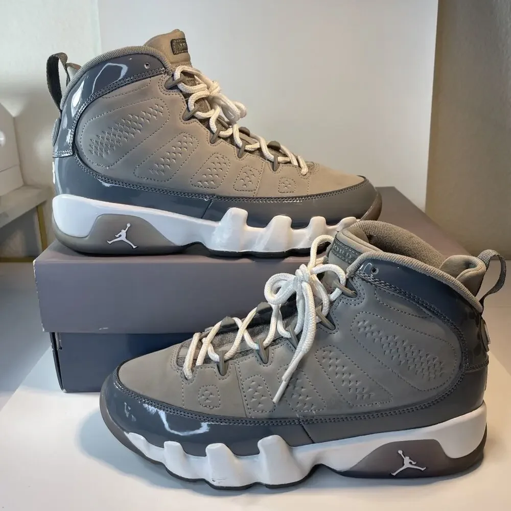Air Jordan 9 Retro (GS) Medium Grey/Cool Grey-White HV4574-011 Size 6Y